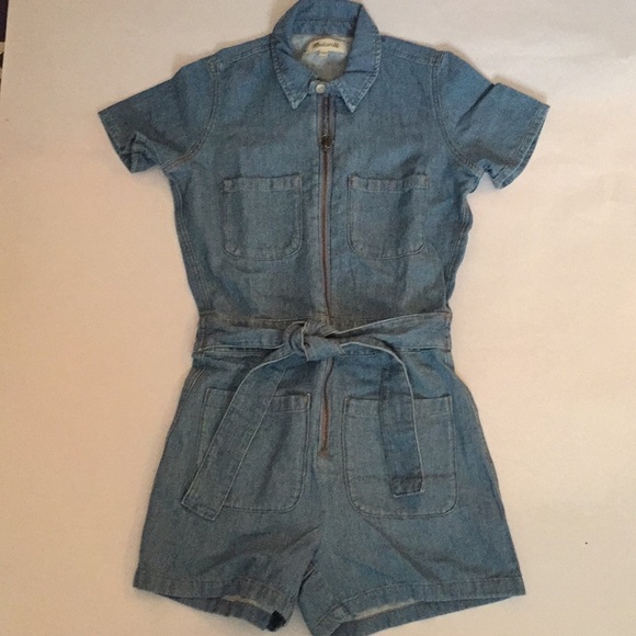 Madewell Denim Zip Romper - Picture 6 of 7